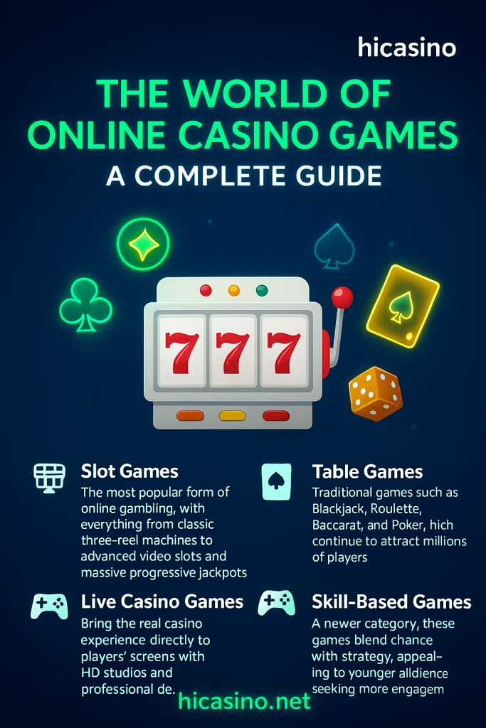 The World of Online Casino Games: A Complete Guide