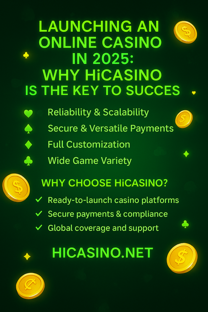 Launching an Online Casino in 2025: Why HiCasino Is the Key to Success
