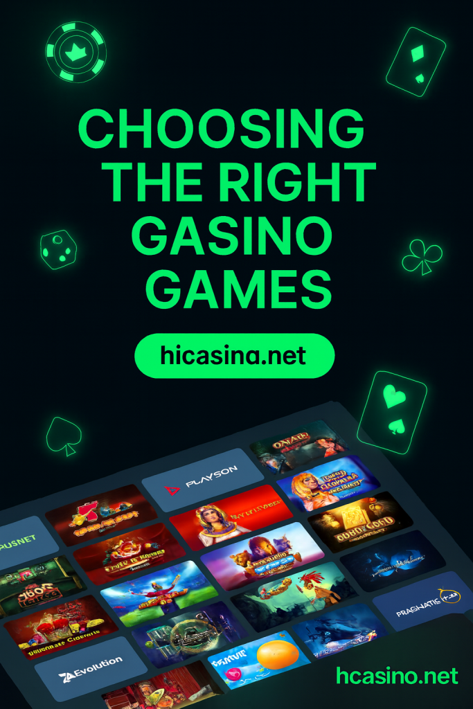 🎮 Choosing the Right Casino Games for Maximum Engagement and Profit