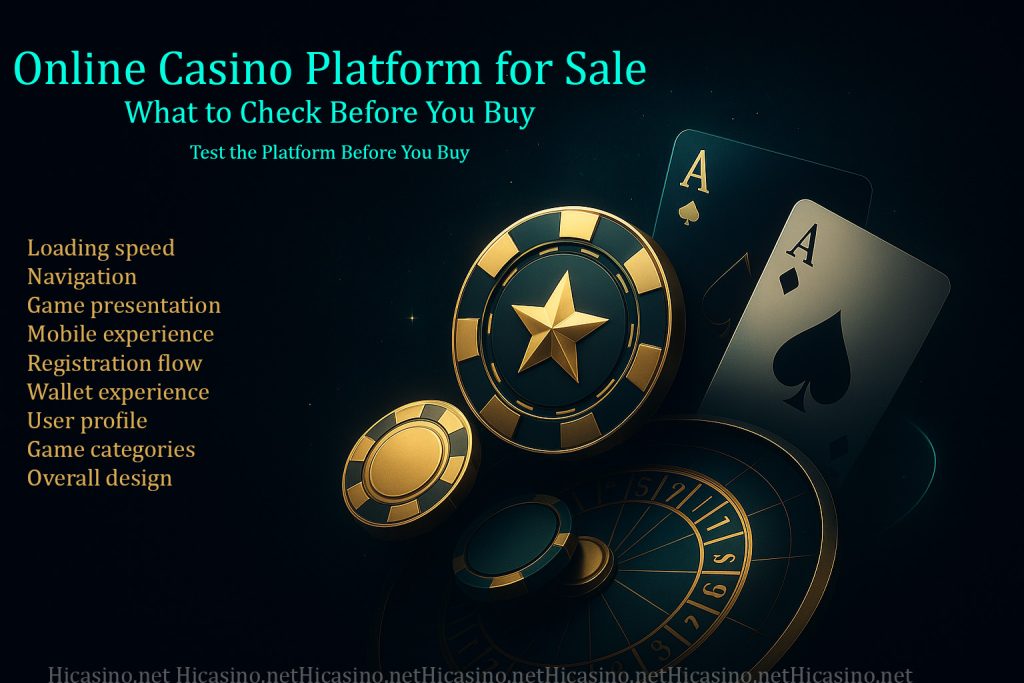 Online Casino Platform for Sale: What to Check Before You Buy